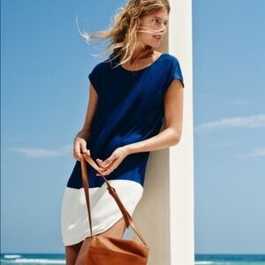 Madewell Color Block Blue/White Dress Size XS EUC